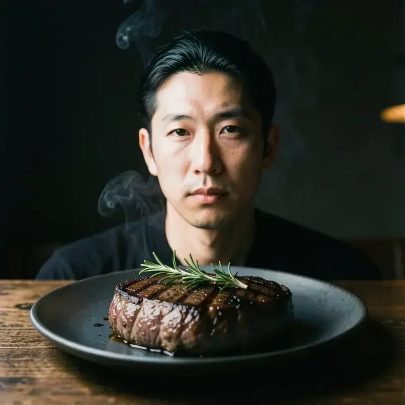 和牛の炭火焼き